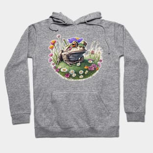 Toad in a field of flower Hoodie